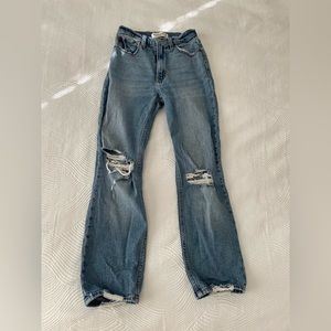 Abercrombie Ankle Straight Ultra High Rise Jeans 25 SHORT